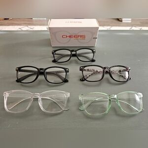 CHEERS DEVICES 5 Pack Reading Glasses Blue Light Blocking. Strength - .5X